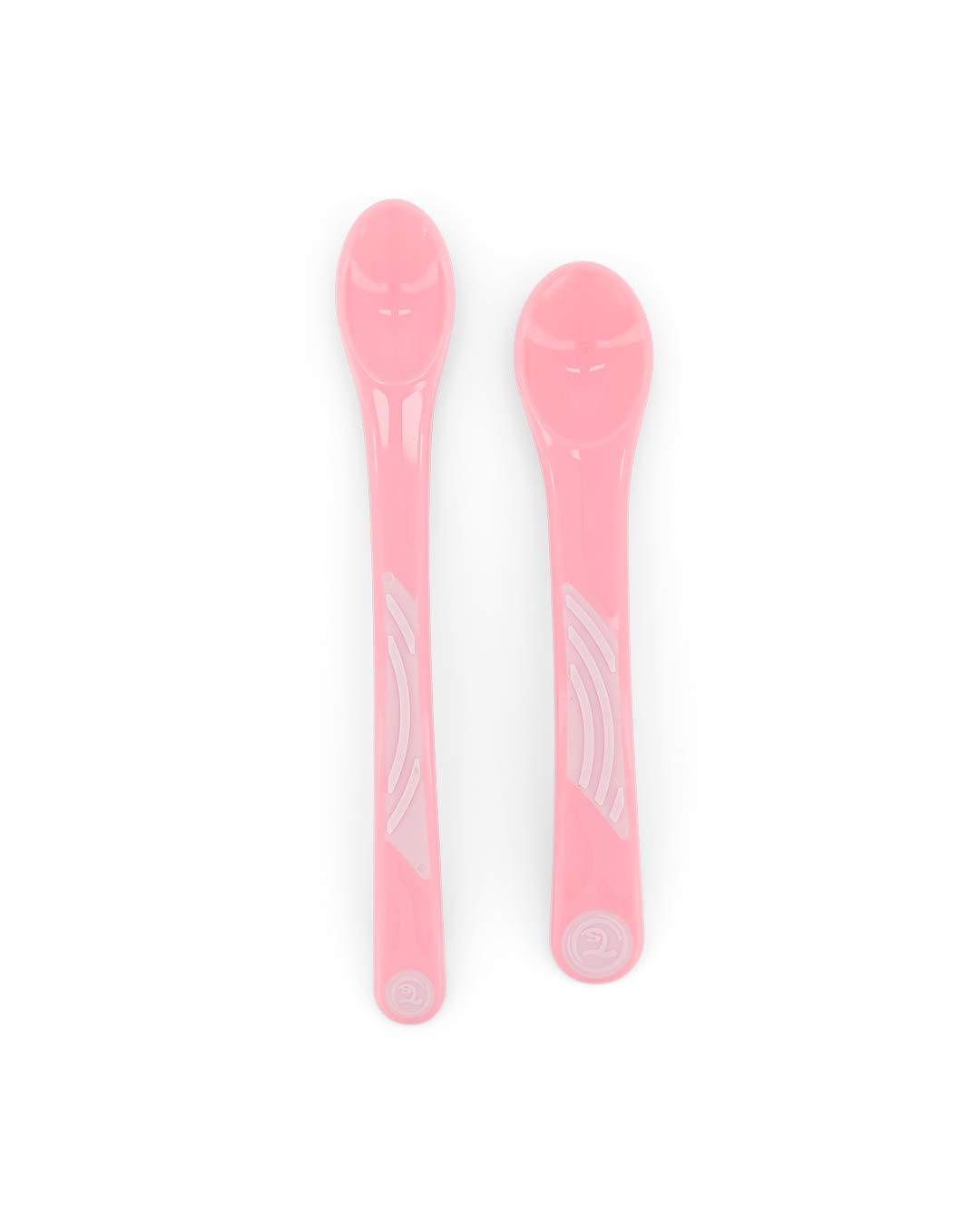 Twistshake Baby Feeding Spoon Set - 2 Pack | BPA-Free Baby Weaning Cutlery Set for Childrren | Learning Set for Kids | 4m+ | Pastel Pink