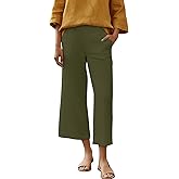 Womens Wide Leg Palazzo Pants 2026 High Waisted Casual Flowy Capri Pants Summer Beach Trousers with Pockets