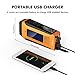 Emergency Radios, Esky Hand Crank Radio Weather Radios Solar Self Powered AM/FM/NOAA Radio with 2000mAh Rechargeable Battery, 3W Flashlight and Loudly Alarm (Orange)