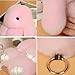 PONOBO Bunny Keychain Soft Rex Rabbit Fur Keychain Car Keyring Women Handbag Charms