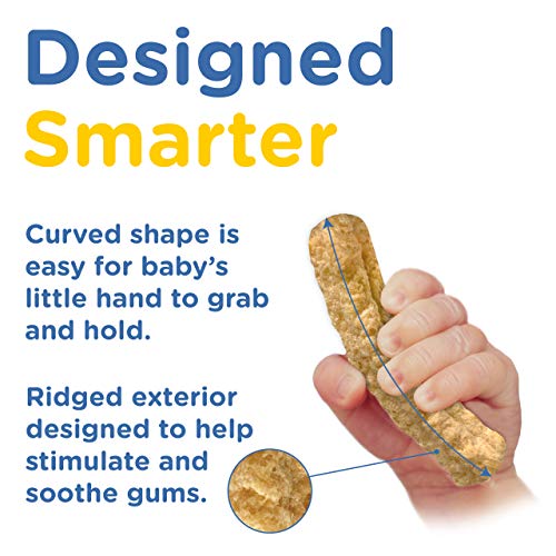Healthy Times Organic Baby Teethers, Banana & Broccoli | 6 Ingredient Teether Snack, Easily Dissolves Without a Mess | For Babies 6-12 Months | 1.7 oz Bag, 1 Count