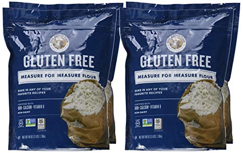 KING ARTHUR MEASURE FOR MEASURE GLUTEN-FREE FLOUR: ALL-PURPOSE 1:1 SUBSTITUTE FOR WHEAT FLOUR, NON-GMO, KOSHER CERTIFIED, 3 LBS BAG FOR BAKING COOKIES, CAKES, MUFFINS
