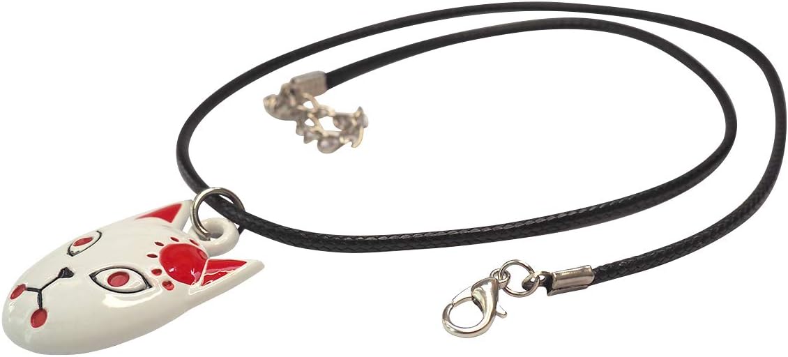 COSAUG Demon Slayer Necklace with Pendant of Warding mask from Tanjiro Kamado