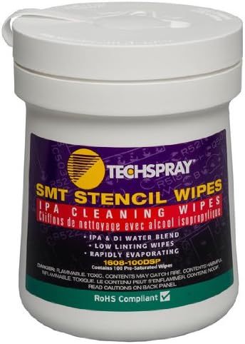 Techspray Multipurpose Cleaning Wipes, 5-1/2" x 5-1/2", 50 Wipes