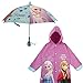 Disney Frozen Umbrella and Slicker Set, Elsa and Anna Little Girl Rainwear Ages 2-7, Dark Purple, Large-Age 6-7