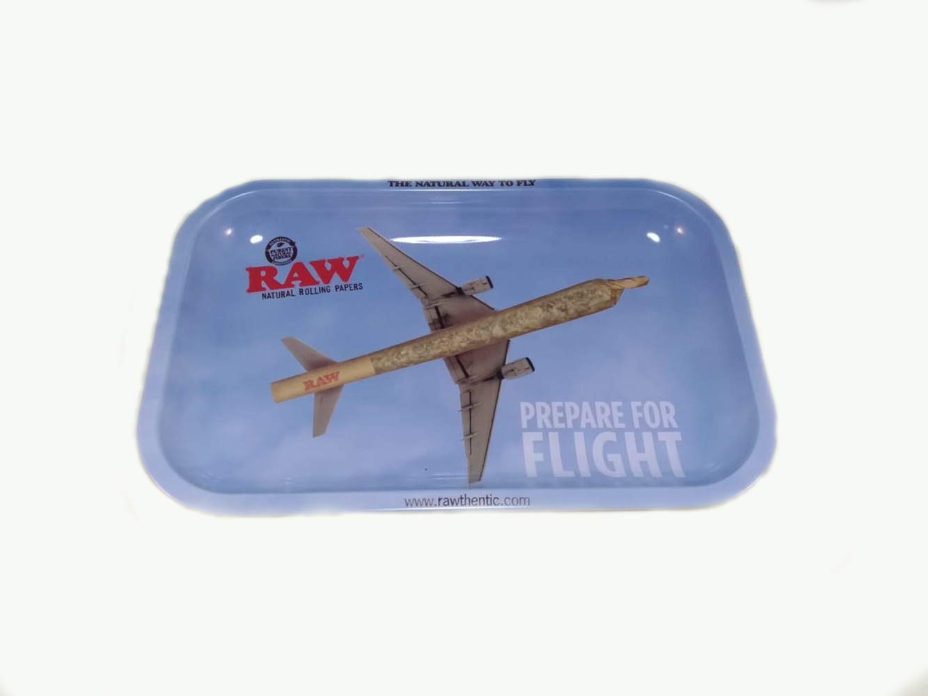 RAW Small Flying Metal Rolling Tray 27.5 x 17.5 cm, Blue, M