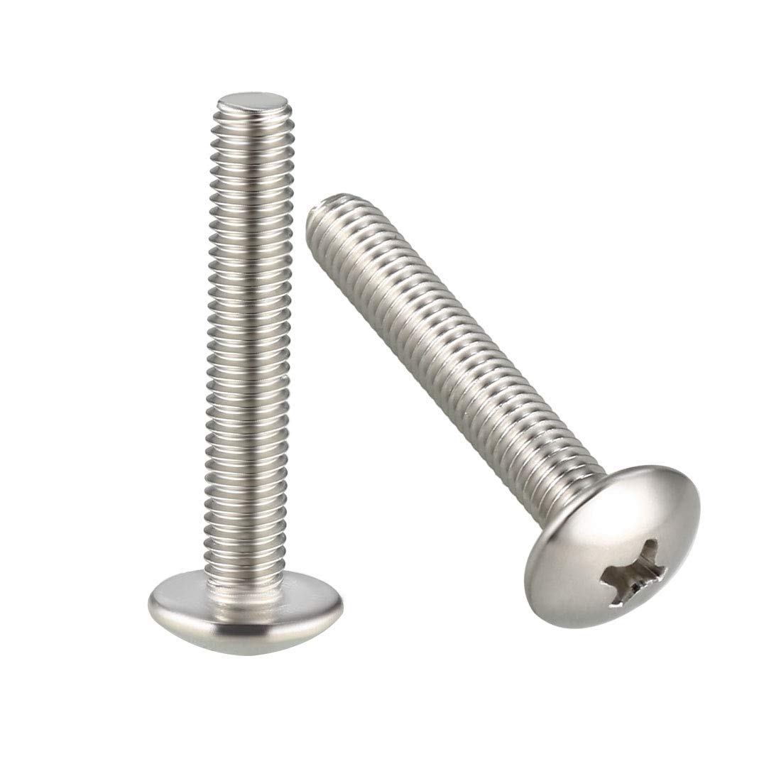 sourcing map Machine Screws, M5x30mm Phillips Screw, 304 Stainless Steel, Fasteners Bolts 20Pcs