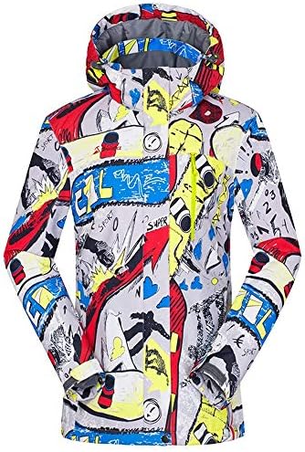 スキーウェア ふるさと割 レディース 冬 登山服 ジャケット 快適な女性の屋外防水防風スノーボードスキージャケットプリントスキースノーボードジャケット防水防風マウンテン 防寒着 マウンテンパーカー Color Size Multi Colored Xxl フリースジャケット