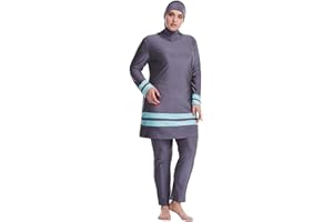 Muslim Swimsuits for Women Modest Burkini Islamic Arabic Swimwear Full Cover Long Sleeve Rash Guard Pants Bathing Suit