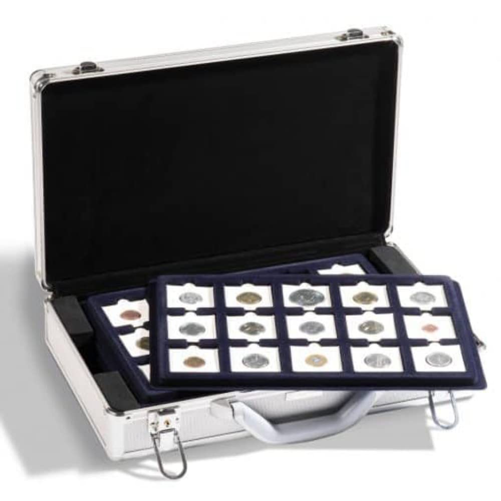 Leuchtturm 343225 Coin Case Cargo L 6 - Includes 6 tableaus for 90 coins, e.g. in Quadrum capsules - 407 x 95 x 245 mm
