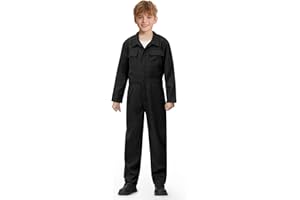 BesserBay Halloween Kids Long Sleeve Coveralls Killer Jumpsuit Flight Suit with Pockets 4-14 Years