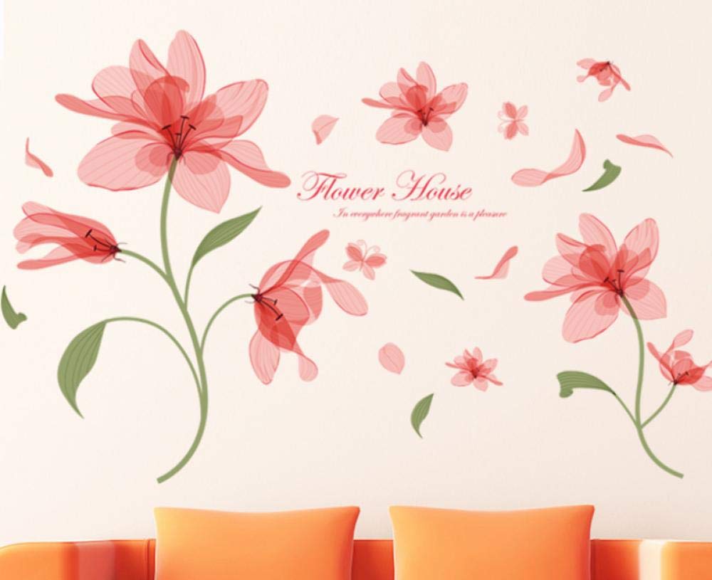 Wall Art Stickers Romantic Flowers Wedding Room Living Room