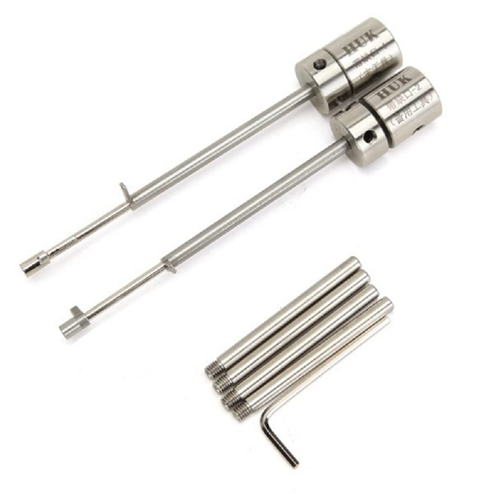 YQLEISHI Professional Lock Pick Tools Locksmith Repair Tools Univesal Type Flagpole Blade Lockplate with Notched(Stainless Steel, Silver)