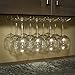 Wine Glass Rack - 4 Row Hanging Wine Rack Under Cabinet Wine Glass Rack Metal Wine Rack Stemware Hangers in Silver