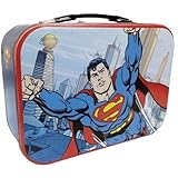 WL SS-WL-25554 Superman Flying In Metropolis City Collectible Tin Tote, 10
