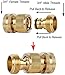 Piroir Garden Hose Quick Connect, Solid Brass Garden Hose Connectors 3/4 Inch GHT Water Hose Fitting for Garden(5 Set of Male & Female Water Hose Connectors)