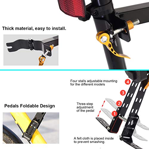 Together-life Child Bike Seats Front Mount Kids Bike Safety Seat with Armrest and Pedal Bicycle Front Seat Saddle Cushion - Thumbnail 6