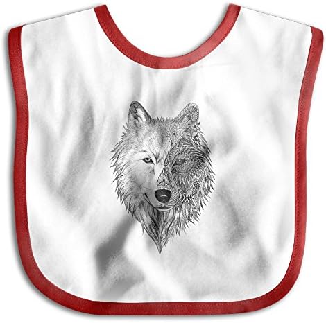 Big Angry Wolf Unisex Kids Baby Wipes Toddler Saliva Towel Drool Bibs Pinafore