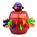 Kids Children Funny Lucky Stab Pop Up Toy Gadget Pirate Barrel Game Toy Popping-up Pirate Doll Toy Barrel Piggy Bank