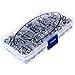 RUBYCA 600 Sets Czech White Clear Crystal Rhinestone Rapid Rivets Silver Color Metal Studs DIY LeatherCraft Kit for Clothing, Wedding, Art and Crafts with a Leather Hole Punch Tool