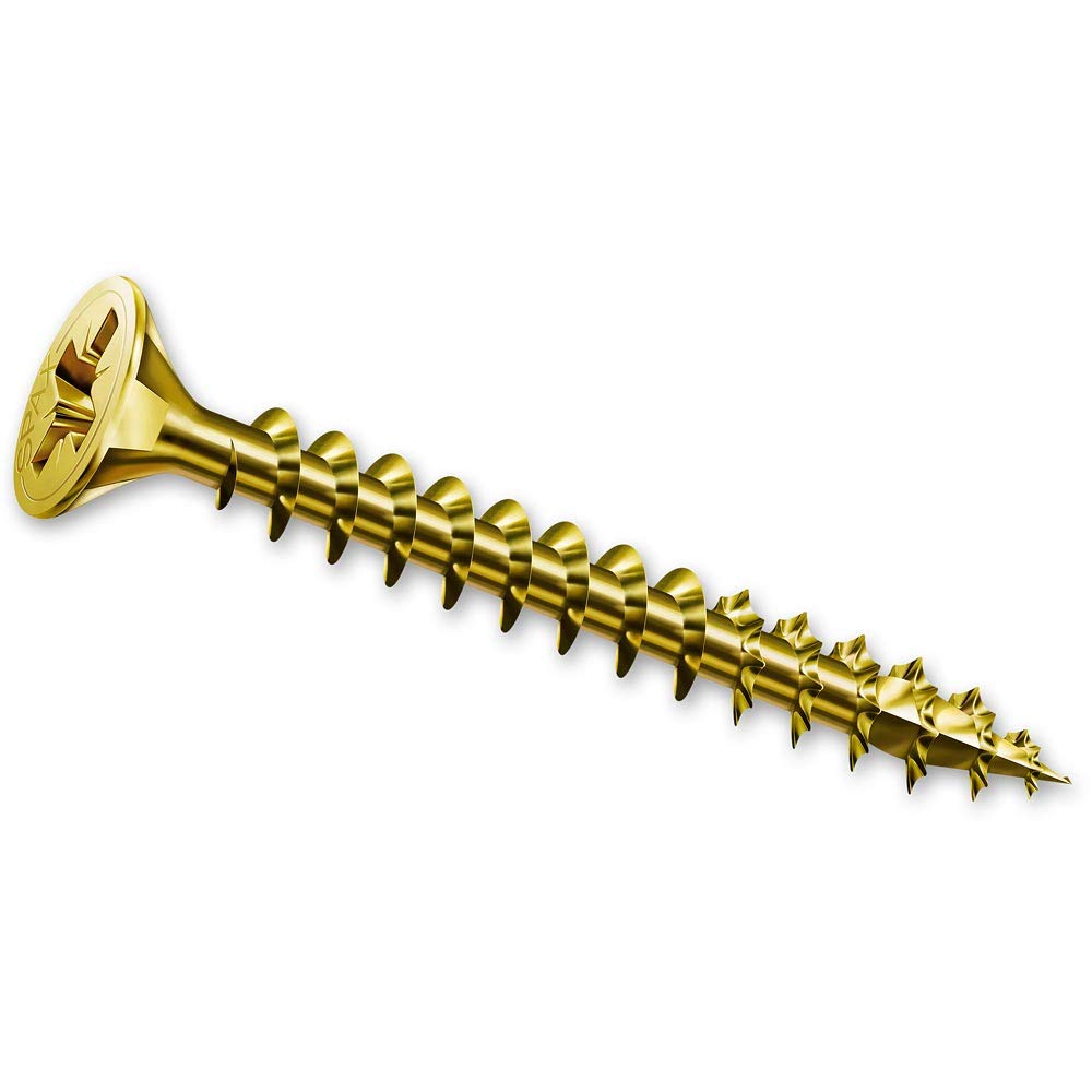 SPAX Pozi Screws YELLOX Csk Full Thread - 4.0 x 50mm Tub 650