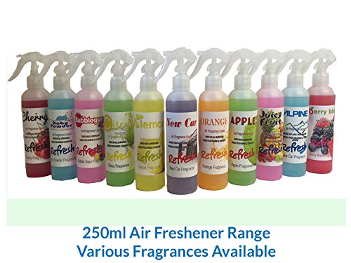 REFRESH Air Freshener 250ml Spray - Car Valeting/Home/Office (BABY POWDER)