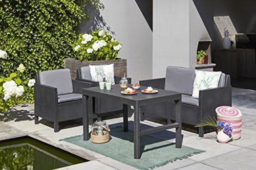 Allibert Lounge Chicago Fauteuil Set De Canape Avec Coussin De Dos