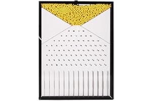 VUBFHAJV Dalton Board/Galton Board, Effective Statistical Law Demonstration,Experiment Model for PhysicalSchool Laboratory Teaching Demonstration Teaching (Yellow)