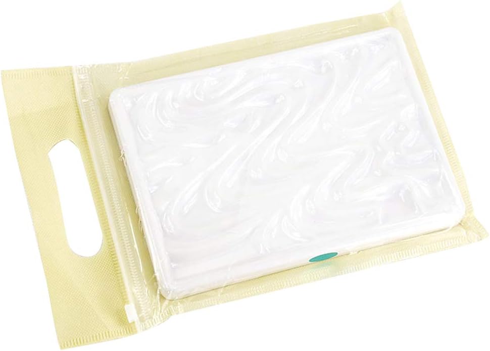 YFairy - Painting Palette, Wavy Imitation Ceramic, Palettes, Square, Watercolor, Easy to Clean Palettes Tray, for Artist, Watercolor Gouache Painting Coloring
