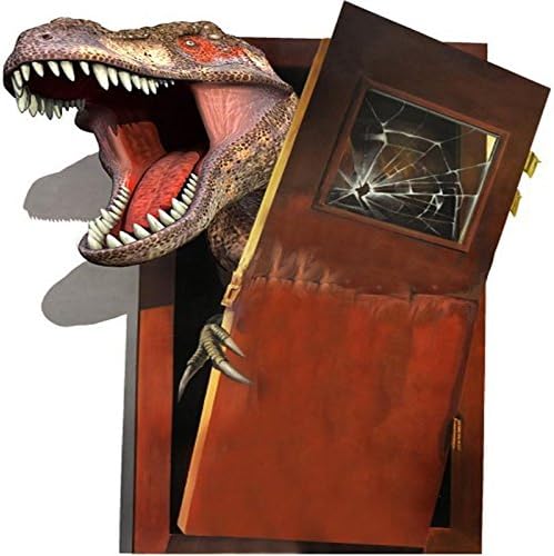 ZHFCDinosaur Prison Break Bedroom Smashed Wall Decal 3D Art Stickers Kids Decor