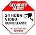 Video Surveillance Sign Outdoor | No Trespassing Glow-in-the-Dark Large Warning Sign | 12