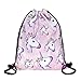 Print Drawstring Backpack Rucksack Shoulder Bags Gym Bag (Animals,foods)15