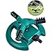 Starlotus Lawn Sprinkler Garden Sprinkler Head Automatic Water Sprinklers 360°Rotation Without Oscillating Systems Waste,with Three Arm For 3600 Square Feet Coverage (Blue)