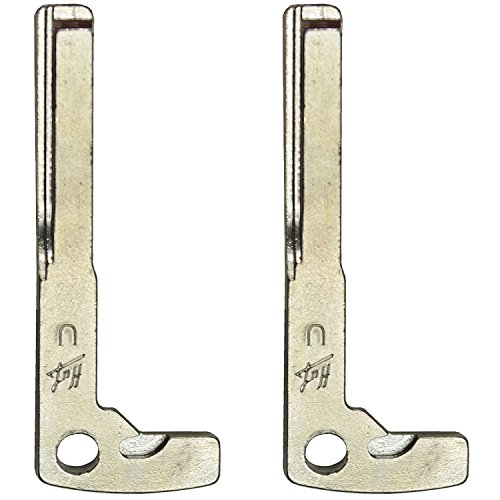 qualitykeylessplus Two Insert Replacements for Mercedes Benz Prox Remote Fob Uncut Blade with Free KEYTAG