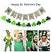 VERKB Shamrock Lucky Burlap Decoration Banner-St Patrick's DayThemed Decorations Sign-Home Decor for Kids Party, Holiday, Bedroom, Window, Fireplace, Cabinets