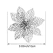 SATINIOR 20 Pieces Glitter Christmas Tree Ornaments Artificial Wedding Christmas Poinsettia Flowers for Festival Decoration (Silver)