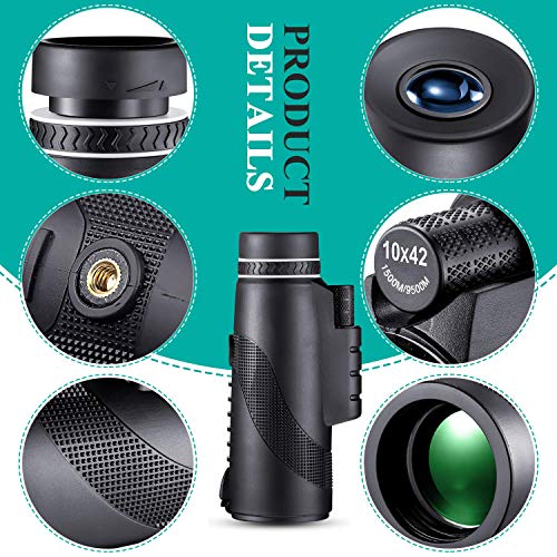 Monocular Telescopes - 40X60 Monocular Telescope HD Waterproof Shockproof Telescope with Smartphone Mount & Tripod for Camping Bird Watching Travel Hunting Football Match Concert Live