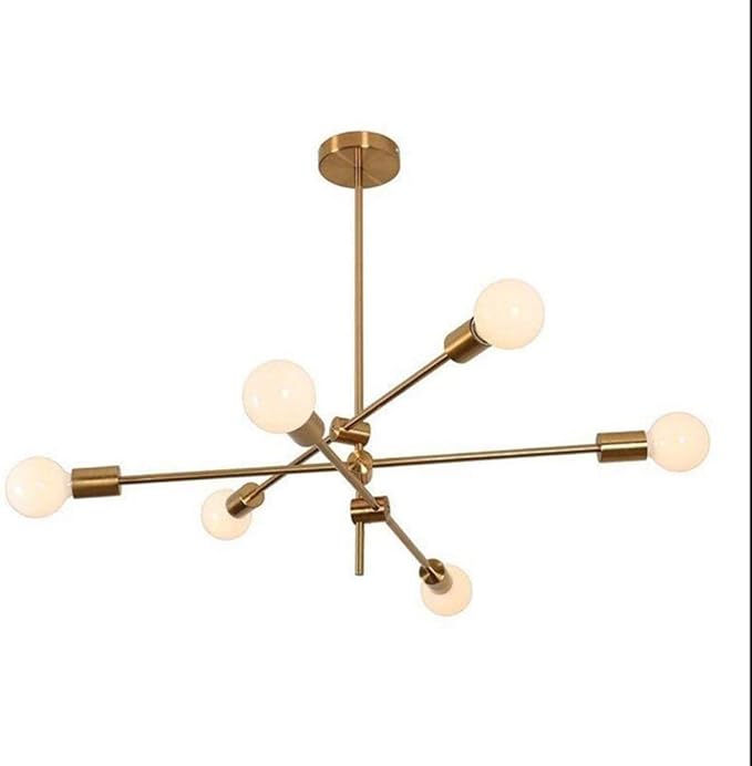 BICCQ lámparas de araña Candelabro moderno 6 cabeza ajustable luz de