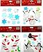 Winter Window Clings Gel - Penguins Snowmen Snowflakes and Candy Canes - Bundle of 4