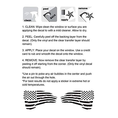 TOTOMO 2pc Tattered Subdued USA American Flag Decal (Matte Black 4"x7") Distressed Tactical US Military Army Navy Vinyl Bumper Sticker Car Truck RV SUV Jeep Wrangler Boat Window Accessories USF-03 - Thumbnail 6