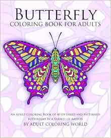 Amazon.com: Butterfly Coloring Book For Adults: An Adult Coloring 