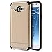 Samsung Galaxy J5 J500 2015 Case - Hybrid Hard Shockproof Case Heavy Duty Protective Brushed Phone Armor Protector Cover - Gold