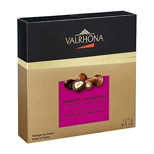 Coffret-Cadeau-Champagne-et-Chocolat-Valrhona-Champagne-Rose-et-coffret-Valrhona-Amandes-et-Noisettes-Grands-Crus-Chocolat-Noir-et-Lait-Champagne-Rose