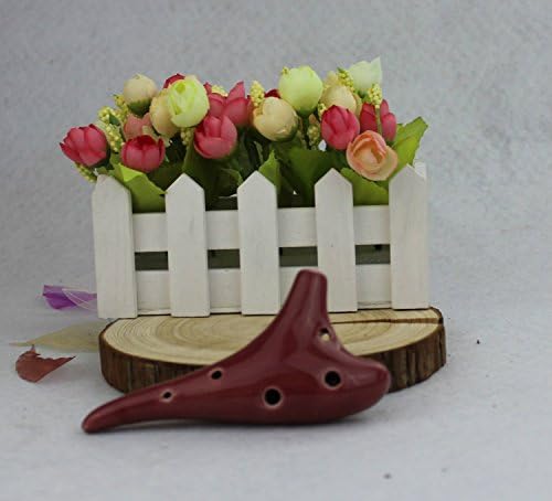 Ceramic Handmade 6 Hole Ocarina Easy to Learn,Suitable for Kids and Children
