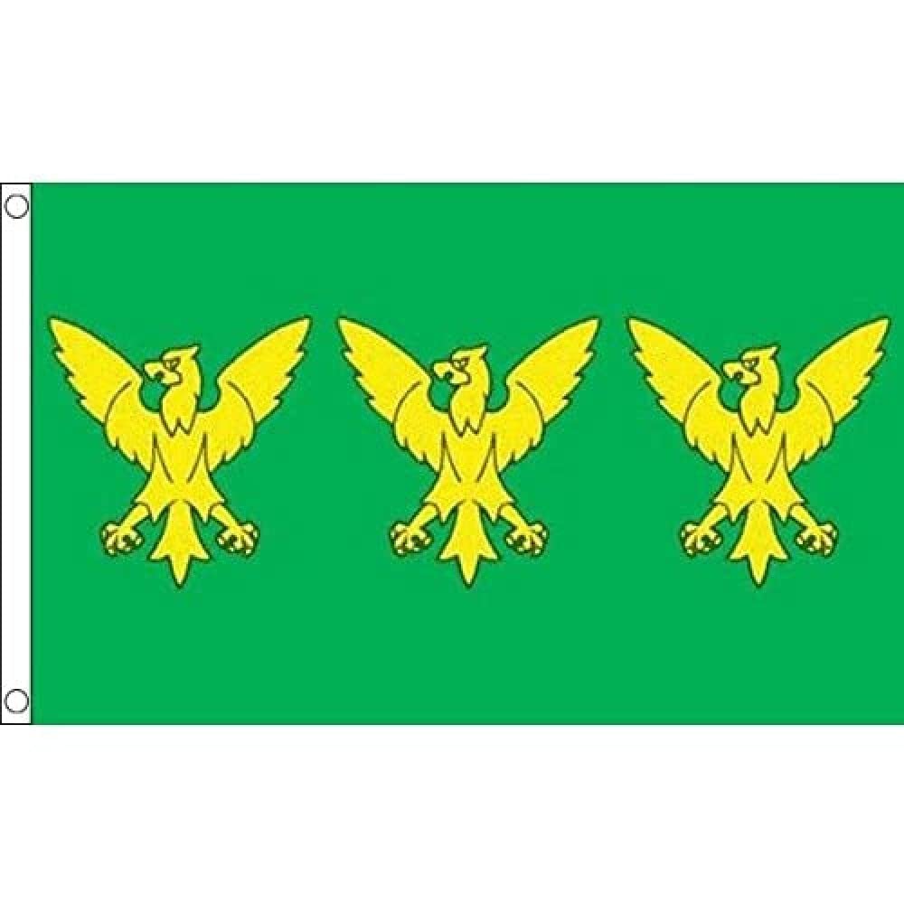 AZ FLAG - Caernarfonshire County Flag - 3x5 Ft - 100D Polyester Caernarvonshire - Walles Banner with Two Metal Grommets - Fade Resistant - Vivid Colors - 3' x 5' Feet - 150x90 Cm