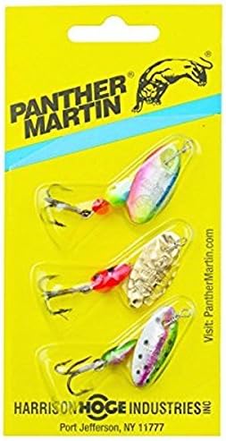 Panther Martin Fishing Lures 3-Pack All Time Greatest Fish Catcher World Famous Spinning Lures in Value Kit Spinners for Trout, Salmon, Panfish, Bass, Crappie & Perch
