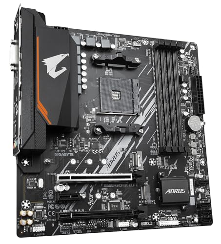 Placa Mãe Gigabyte B550M AORUS ELITE (AM4/DDR4/HDMI/M.2(PCIe,NVMe,SATA3)/VRM Solution/USB3.2) - B550M AORUS ELITE