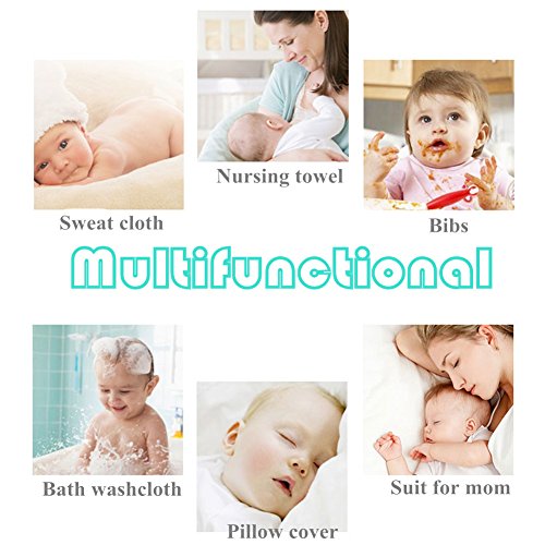 Baby Muslin Washcloths- Natural Muslin Cotton Baby Wipes - Soft Newborn Baby Face Towel for Sensitive Skin- Baby Registry as Shower Gift, 10 Pack 10x10 inches By MUKIN (White) - Thumbnail 5