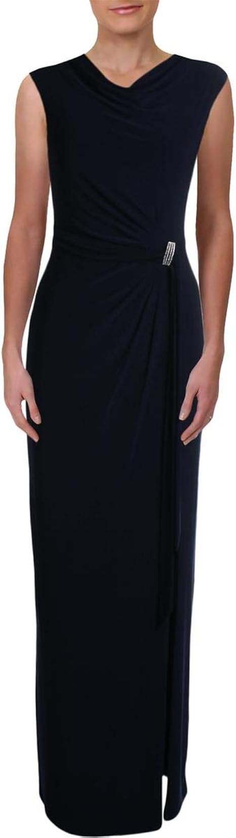 ralph lauren side tie jersey dress