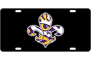 Dixie Dawgs NCAA Black Acrylic License Plate (LSU Tigers Black)